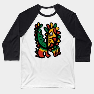 Reggae Twins Graffiti Art Baseball T-Shirt